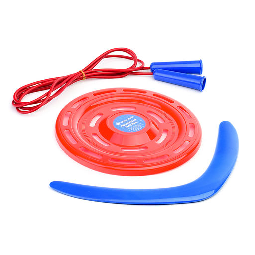 Игровой набор №  69 (летающая тарелка, бумеранг, скакалка)
