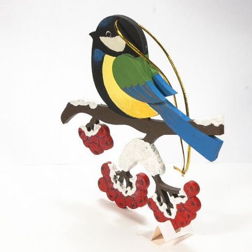 Елочные игрушки из дерева - Синица на ветке 270-1 - Idh фото 3