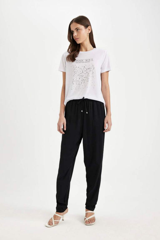 Футболка стандартного кроя с круглым вырезом и короткими рукавами с принтом - Defacto фото 2