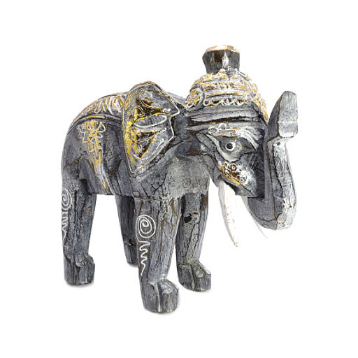 Сувенир из дерева Слон 20см-20см Албезия Антик Brown-Grey