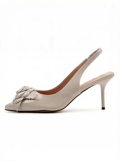 06-HLP1266-118 GRAY/BEIGE Туфли летние женские (натуральная кожа)