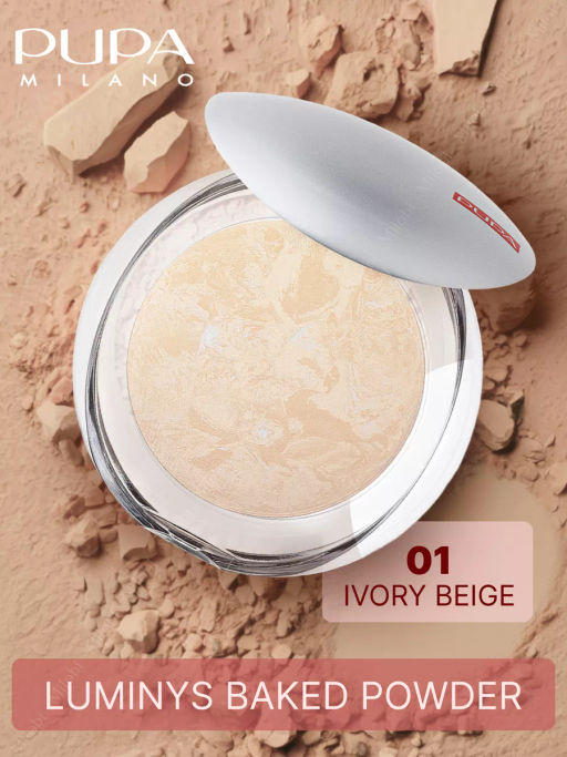 PUPA Пудра компактная запеченная Luminys Baked Face Powder т.01 фото 6