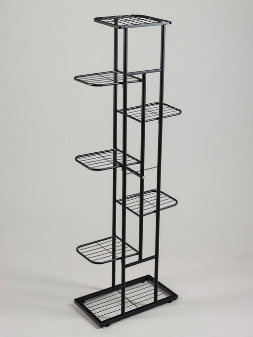 Подставка для цветов Greengo, 7 полок, 43×22×126 см, напольная, металл, чёрная