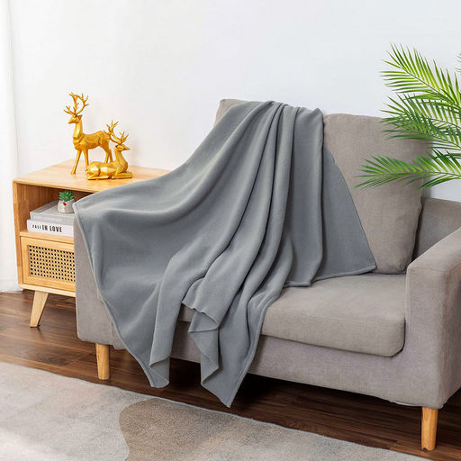 Плед/покрывало 150х200см "Серый кашемир", флис набивной, полиэстер 100%, плотность 160г/м2, упаковка 15х25см, пояс бумажный, т.м. "Домашняя Мода" (Россия)