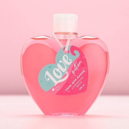 Пена для ванны Love potion, 430 мл, аромат клубничного зелья, Чистое счастье
