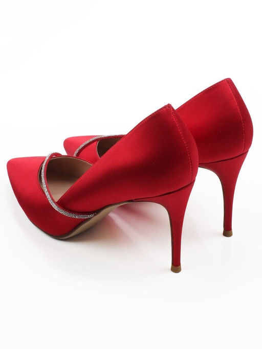 06-S3-7184 RED Туфли женские "Лодочки" (текстиль)
