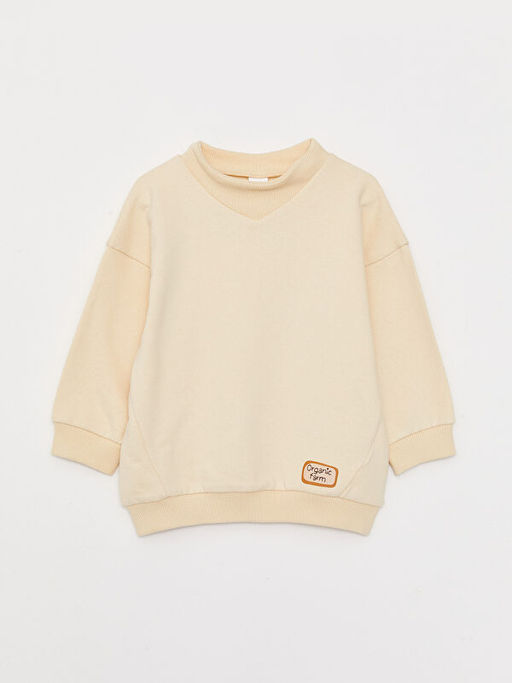 Bisiklet Yaka Uzun Kollu Basic Erkek Bebek Sweatshirt - Waikiki фото 3