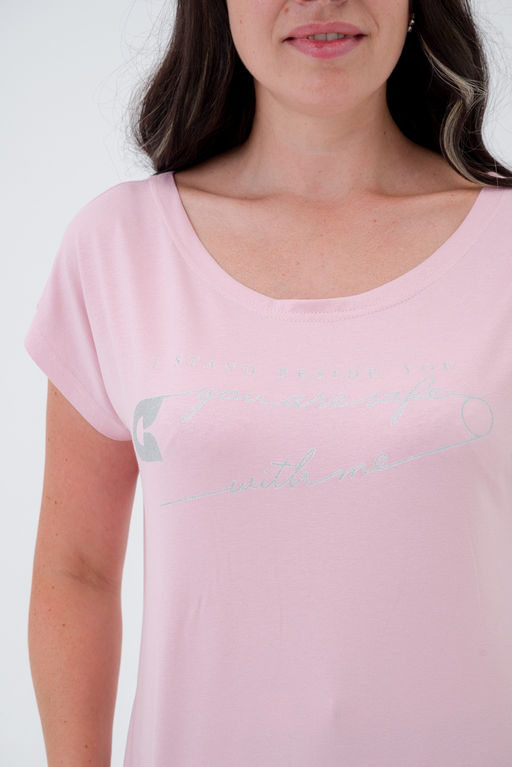 Футболка женская из вискозы Лирика пудра You are safe - Амадэль фото 2