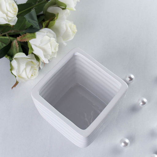 Кашпо 10х8,5 см / 2024W /уп 6/72/белое - Галеонтрейд фото 3