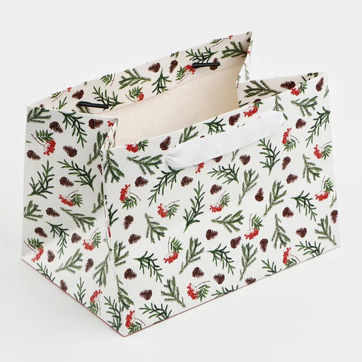 Пакет подарочный с широким дном Снегири, 20 14 13.2 см - Дарите счастье фото 12