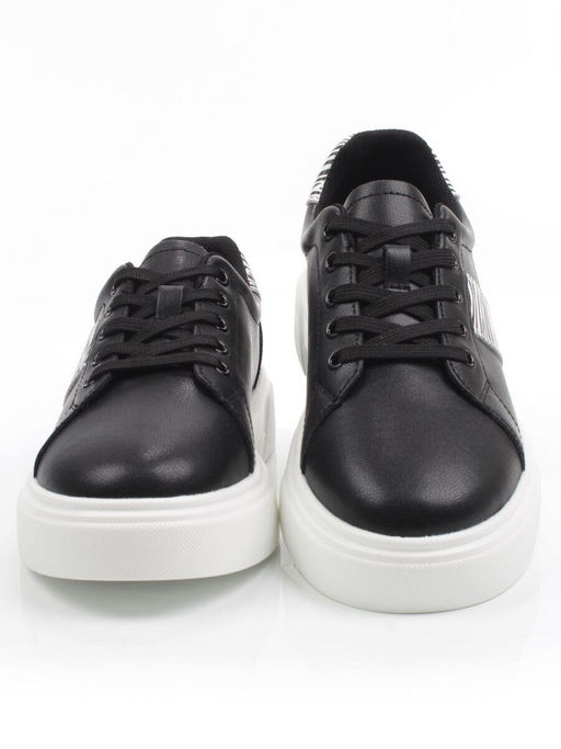 03-YC523-1 BLACK Полуботинки спортивные женские (натуральная кожа)