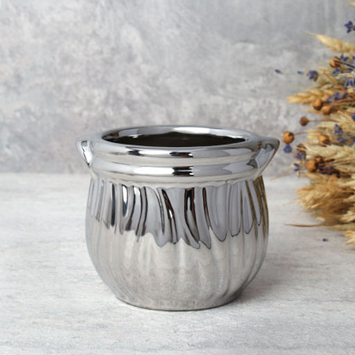 Кашпо / 202Q /уп 12/120/серебро - Галеонтрейд фото 2