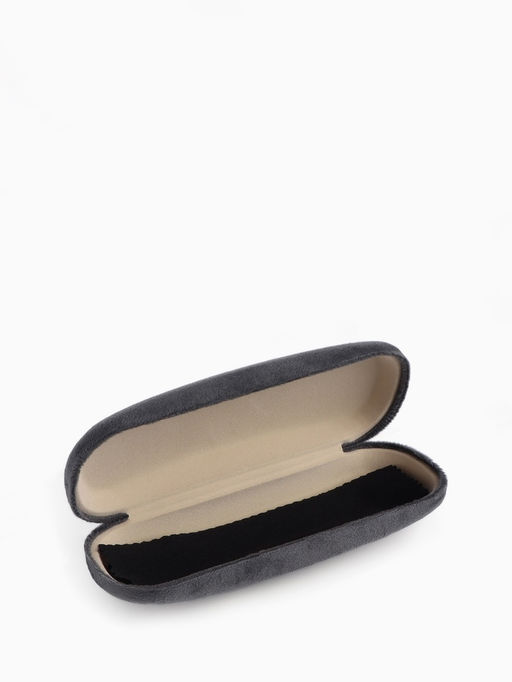 Футляр для очков на хлопушке, однотонный, размер 16×6×2 см, серый