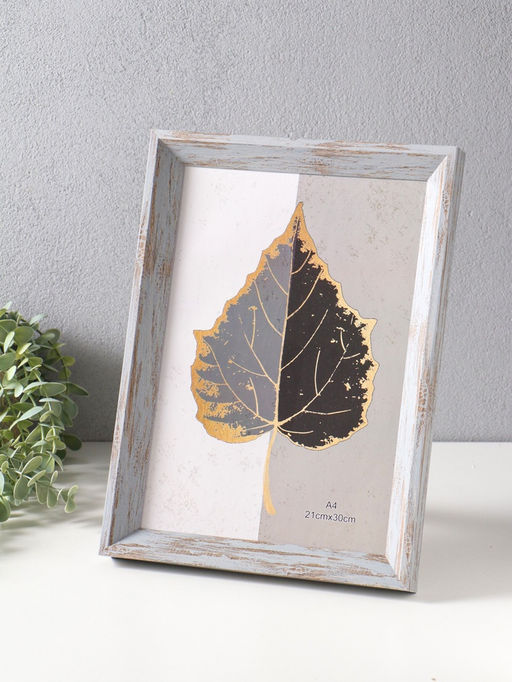 Фоторамка пластик формат А4 см "Прованс" серо-голубой 33,7х24,8х3 см