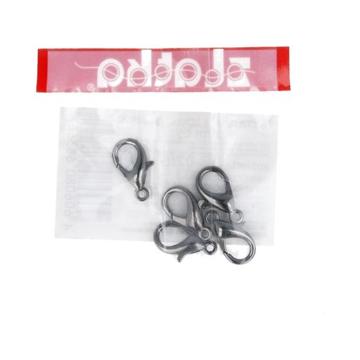 Zlatka Замок для бус карабин больш. DB-02/5 14 мм 5 шт №03 под черный никель  фото 3