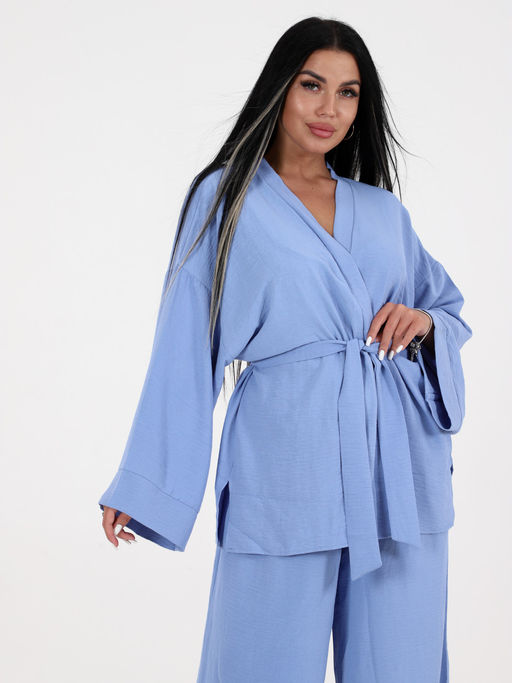 ЖК-Рика ЖЕНСКИЙ КОСТЮМ (Голубой) - А-дина фото 5