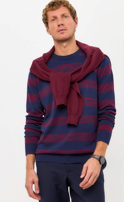 Джемпер P421-1560 d.blue-bordo - Primm фото 8