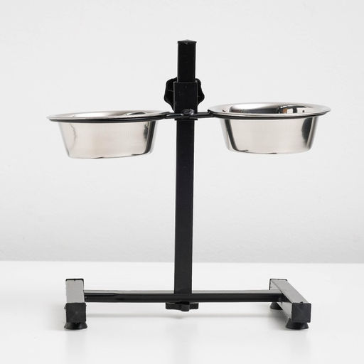 Регулируемая подставка 28 см с 2 мисками по 400 мл - Пижон фото 2