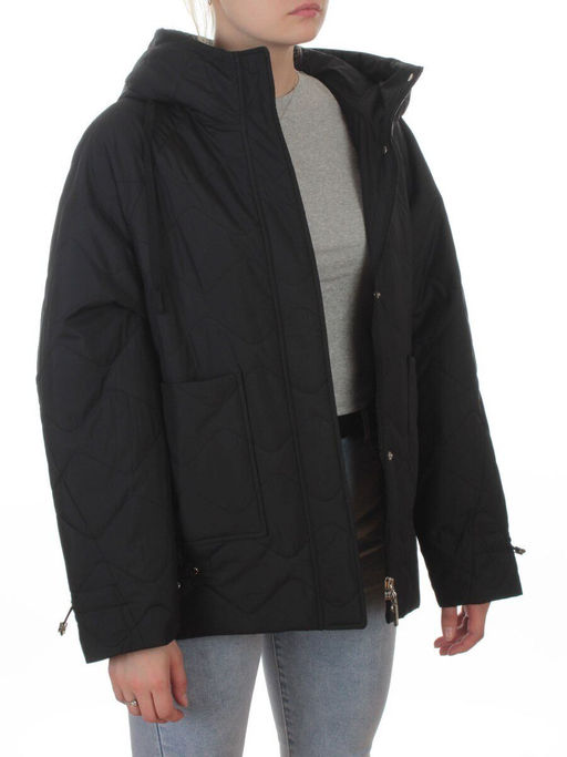 9661 BLACK Куртка демисезонная женская (100 гр. холлофайбер) - Fashion фото 8