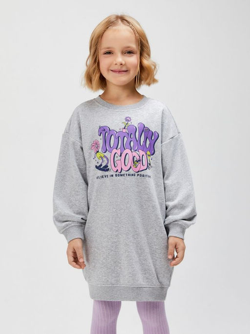 ACOOLA / Платье детское для девочек Willow серый меланж  фото 2