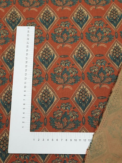 Штапель Премиум Акмаль цв.темно-кирпичный, ш.1.5м, вискоза-100%, 125гр/м.кв - Купава фото 6