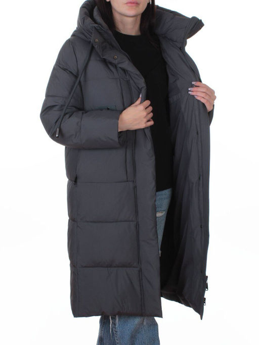 8818 DK. GRAY Пальто зимнее женское (200 гр. холлофайбер)