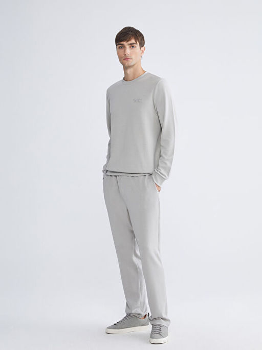 Bisiklet Yaka Erkek Sweatshirt