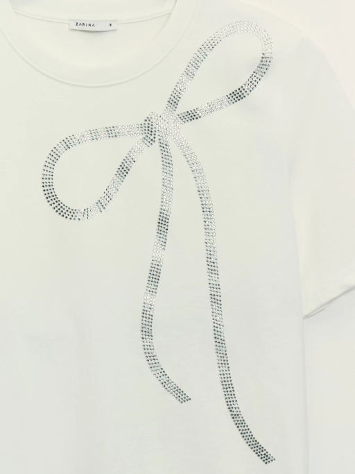 Футболка с бантом из блесток / Zarina