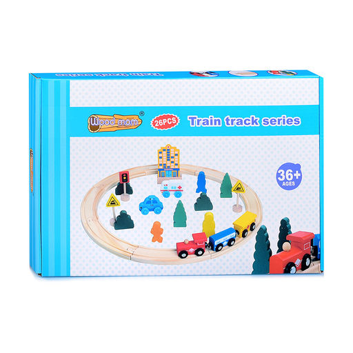 Трек с паровозиком 26 дет. - Щепочка фото 5