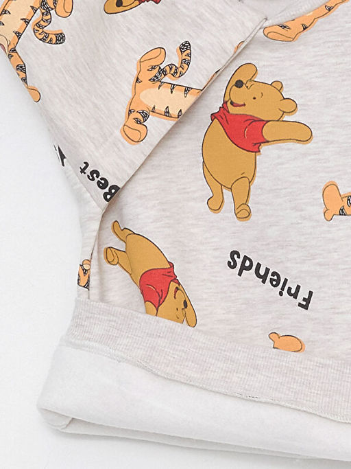 Bisiklet Yaka Uzun Kollu Winnie the Pooh Bask?l? Erkek Bebek Sweatshirt - Waikiki фото 3