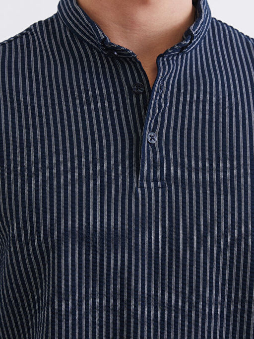 Hakim Yaka ?izgili Erkek Ti??rt