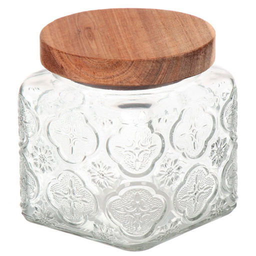 Банка для сыпучих продуктов стекло 0.5 л 9.3х9.3х10.7 см с крышкой Восток Y4-9010 (485981) /DANIKS/