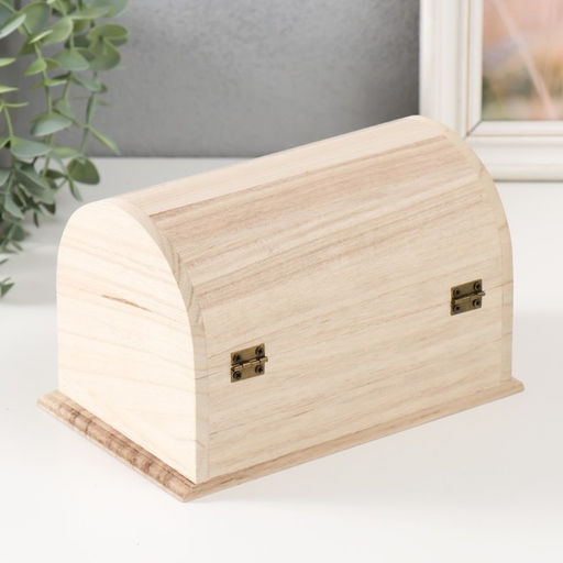 Шкатулка дерево под роспись "Сундук" замок крючок 18х12х12 см