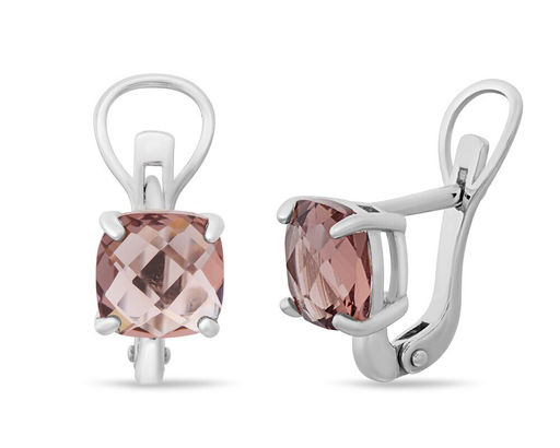 Серьги, морганит выращ., СПН4305