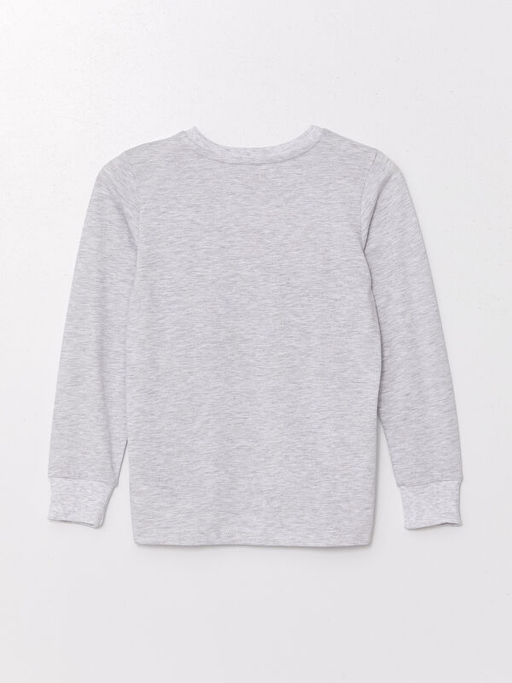 Bisiklet Yaka Bask?l? Uzun Kollu Erkek ?ocuk Pijama Tak?m? - Waikiki фото 3