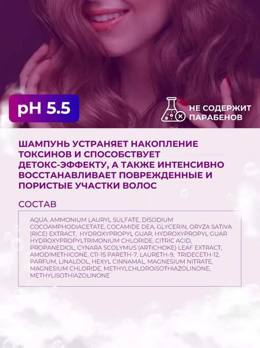 MEGAPOLIS Шампунь-детокс на основе чёрного риса 400мл - Ollin professional фото 7