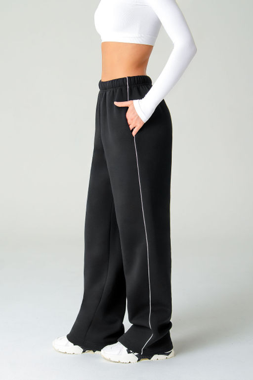 Арт. 7904 Брюки оверсайз с начесом 44-48 (3 шт) Цвет:черный