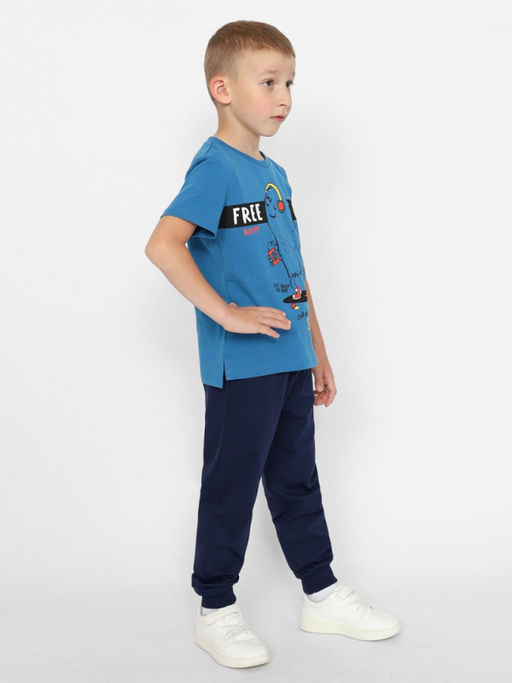 CRB wear/CWKB 63384-42 Футболка для мальчика,синий/Ex.Cherubino  фото 4