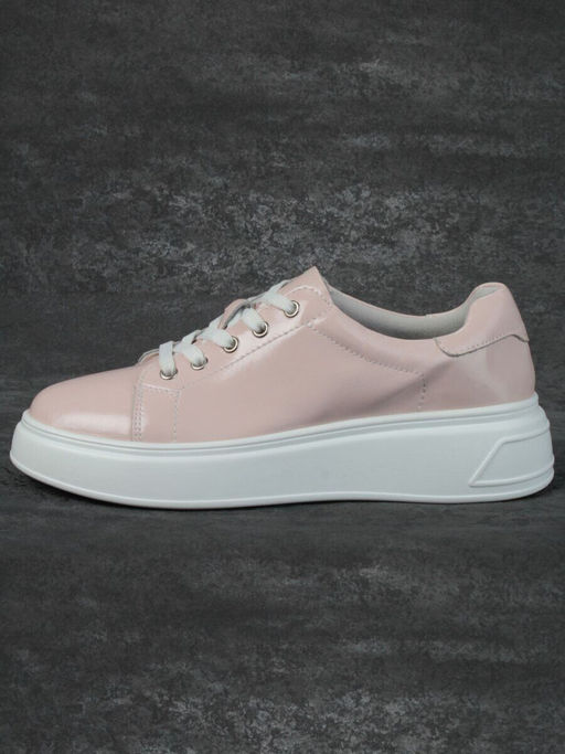 05-PDD215-5 LT. PINK Кроссовки женские (натуральная кожа)