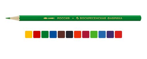 ВКФ Царевны TSR-WCP-2012 Набор акварельных карандашей Соня заточенный 8 х 12 цв - Vista-artista фото 3