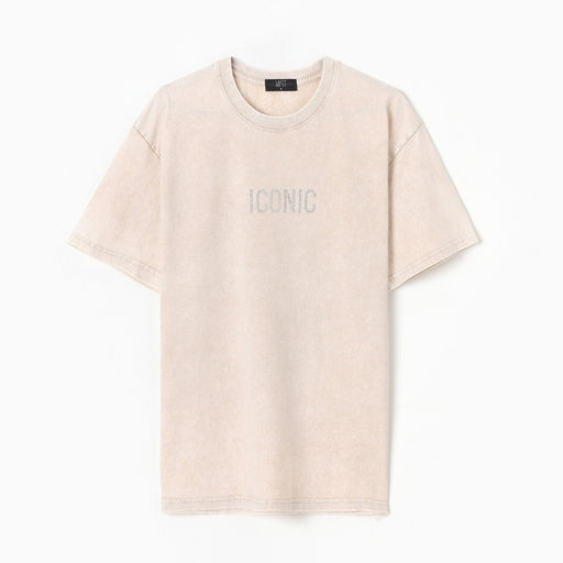 Футболка из вареного хлопка женская Mist Icon, размер M, молочная