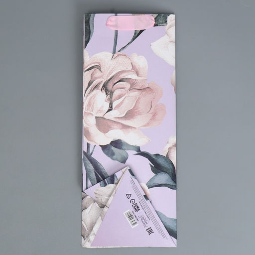 Цена за 2 шт. Пакет подарочный под бутылку, упаковка, Нежность, 13?32?11 см