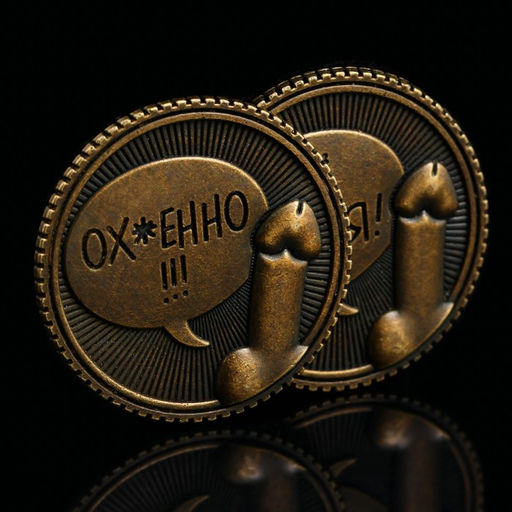 Цена за 2 шт. Монета выбора сувенир 18+ «Всё ху*ня - Ох*енно», d=2.5 см