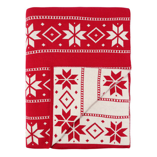 Плед из хлопка с новогодним рисунком Frostwork из коллекции New Year Essential, 130x180 см - Tkano фото 2