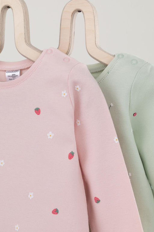 Crockid _ К 6342-2уп/клубничный мусс,ландыши набор полукомбинезон (боди) яс фото 3