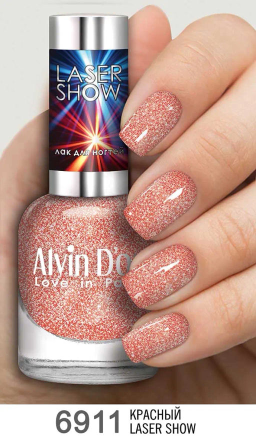 Alvin Dor (ADN-69) Лак д/н LASER SHOW 12мл (тон 6911) красный