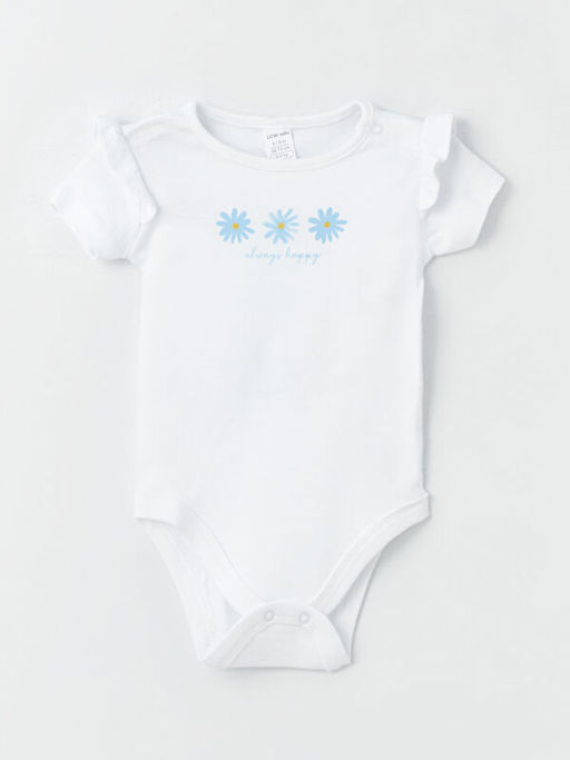 Bisiklet Yaka K?sa Kollu Bask?l? K?z Bebek 2li Tak?m - Waikiki фото 2