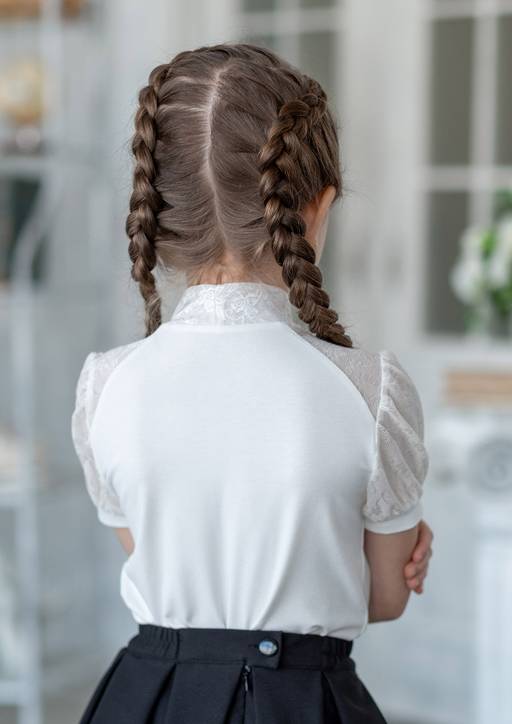 Ирма, блузка трикотажная ванильный/122-60-54 - Alolika фото 3