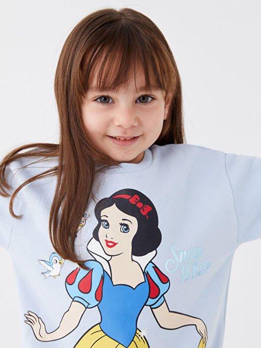 Bisiklet Yaka Pamuk Prenses Bask?l? K?z Bebek Sweatshirt - Waikiki фото 2