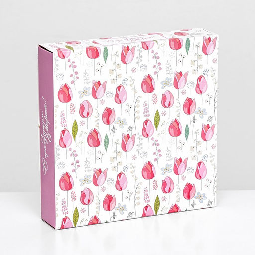 Цена за 2 шт. Коробка для 16 конфет, 8 марта 17.7?17.7?3.8 см